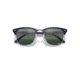 Ray-Ban RB3016 Clubmaster Sunglasses, Blue On Silver Frame, Dark Blue Mirror Polarized Lens, 49, RB3016-1366G6-49