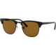 Ray-Ban RB3016 Clubmaster Sunglasses, Brown Lenses, RB3016 W3389-49