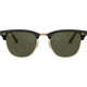 Ray-Ban RB3016 Clubmaster Sunglasses, Ebony/Arista Crystal Green Frame, 51 mm Diameter Lenses, W0365-5121