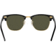 Ray-Ban RB3016 Clubmaster Sunglasses, Ebony/Arista Crystal Green Frame, 51 mm Diameter Lenses, W0365-5121