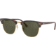 Ray-Ban RB3016 Clubmaster Sunglasses, Mock Tortoise/Arista Crystal Green Frame, 51 mm Diameter Lenses, W0366-5121