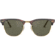 Ray-Ban RB3016 Clubmaster Sunglasses, Red Havana Frame, Crystal Green Polarized Lenses, RB3016 990/58-51
