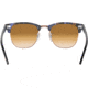 Ray-Ban RB3016 Clubmaster Sunglasses, Spotted Brown/Blue Frame, Clear Gradient Brown Lenses, RB3016 125651-51