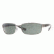 Ray-Ban RB3364 Sunglasses, 62mm, Gunmetal Frame, Green Lens 004-6217