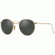 Ray-Ban Round Metal Sunglasses - Men's, Gold Frame, Crystal Green 50 mm Lenses, RB3447-001-50