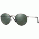 Ray-Ban Round Metal Sunglasses - Men's, Gunmetal Frame, Crystal Green 50 mm Lenses, RB3447-029-50