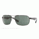 Ray-Ban RB3492 Sunglasses 002-6216 - Shiny Black Frame, Crystal Green Lenses