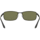 Ray-Ban RB3498 Sunglasses 002/9A-6117 - Black Frame, Green Lenses
