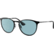 Ray-Ban Erika Metal RB3539 Sunglasses, Black, Evolve Photo Blue To Violet, 54, RB3539-002-Q2-54