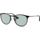 Ray-Ban Erika Metal RB3539 Sunglasses, Black, Evolve Photo Green To Blue, 54, RB3539-002-Q5-54