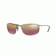 Ray-Ban RB3542 Single Vision Prescription Sunglasses RB3542-197-6B-63 - Lens Diameter 63 mm, Frame Color Shiny Brown