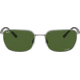 Ray-Ban RB3684CH Sunglasses, Polarized Dark Green Lenses, Silver, 58, RB3684CH-003-P1-58