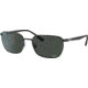 Ray-Ban RB3684CH Sunglasses, Polarized Dark Grey Lenses, Black, 58, RB3684CH-002-K8-58