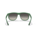 Ray-Ban RB4147 Standard Sunglasses, Grey Gradient Lenses, Matte Black On Green, 56, RB4147-656811-56