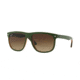 Ray-Ban RB4147 Sunglasses 613713-60 - Top Mat Green On Trasp Brown Frame, Gradient Brown Lenses