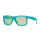 Ray-Ban RB4165 Sunglasses 60903R-51 - Turquoise Rubber Frame, Green Mirror Green Lenses