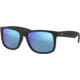 Ray-Ban RB4165 Sunglasses 622/55-51 - Black Rubber Frame, Green Mirror Blue Lenses