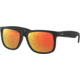 Ray-Ban RB4165 Sunglasses 622/6Q-51 - Rubber Black Frame, Brown Mirror Orange Lenses