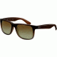 Ray-Ban RB4165 Sunglasses 854/7Z-5116 - Rubber Brown On Grey Frame, Green Gradient Lenses