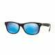 Ray-Ban RB4223 Sunglasses 601S55-55 - Matte Black Frame, Light Green Mirror Blue Lenses