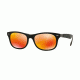 Ray-Ban RB4223 Sunglasses 601S6Q-55 - Matte Black Frame, Brown Mirror Orange Lenses