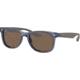 Ray-Ban RJ9052S New Wayfarer Sunglasses - Kid's, Transparent Blue, Dark Brown, 47, RJ9052S-706873-47
