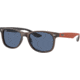 Ray-Ban RJ9052S New Wayfarer Sunglasses - Kid's, Transparent Brown, Dark Blue, 48, RJ9052S-707180-48