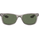 Ray-Ban RJ9052S New Wayfarer Sunglasses - Kids, Transparent Grey, Dark Green, 48, RJ9052S-707071-48