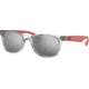 Ray-Ban RJ9052S New Wayfarer Sunglasses - Kid's, Transparent Grey, Grey Mirror Silver, 48, RJ9052S-70636G-48