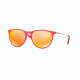 Ray-Ban RJ9060S Single Vision Prescription Sunglasses RJ9060S-70096Q-50 - Lens Diameter 50 mm, Frame Color Fuxia Fluo Trasp Rubber
