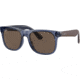 Ray-Ban RJ9069S Sunglasses, Transparent Blue, Dark Brown, 48, RJ9069S-706873-48