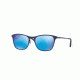 Ray-Ban RJ9539S Progressive Prescription Sunglasses RJ9539S-257-55-48 - Lens Diameter 48 mm, Frame Color Rubber Blue/red