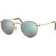 Ray-Ban ROUND METAL RB3447N Sunglasses 001/30-50 - Shiny Gold Frame, Grey-Flash Lenses