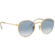 Ray-Ban ROUND METAL RB3447N Sunglasses 001/3F-50 - Arista Frame, Crystal White Grad. Blue Lenses