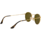 Ray-Ban ROUND METAL RB3447N Sunglasses 001/9O-50 - Shiny Gold Frame, Light Blue Flash Lenses