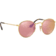 Ray-Ban ROUND METAL RB3447N Sunglasses 001/Z2-50 - Shiny Gold Frame, Copper Flash Lenses