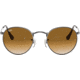 Ray-Ban ROUND METAL RB3447N Sunglasses 004/51-50 - Gunmetal Frame, Crystal Brown Gradient Lenses