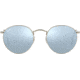 Ray-Ban Round Metal Sunglasses - Men's, Silver Frame, Light Green Mirror Silver 50 mm Lenses, RB3447-019-30-50