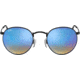 Ray-Ban Round Metal Sunglasses - Mens, Shiny Black Frame, Mirror Gradient Blue 50 mm Lenses, RB3447-002-4O-50