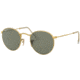 Ray-Ban Round Metal Sunglasses - Men's, Gold Frame, Green 50 mm Lenses, RB3447-001-58-50