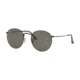Ray-Ban Round Metal Sunglasses - Men's, Black Frame, Green 53 mm Lenses, RB3447-002-58-53