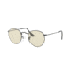 Ray-Ban Round Metal Sunglasses - Men's, Gunmetal Frame, Light Brown 50 mm Lenses, RB3447-004-T2-50