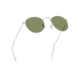 Ray-Ban Round Metal Sunglasses - Men's, Silver Frame, Green Bottle 50 mm Lenses, RB3447-91984E-50