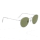 Ray-Ban Round Metal Sunglasses - Men's, Silver Frame, Green Bottle 50 mm Lenses, RB3447-91984E-50