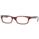 Ray-Ban RX5150 SV Prescription Eyeglasses - Red/Transparent Avana Demo Lens Frame / 50 mm Prescription Lenses, 2023-5019