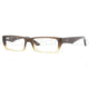 Ray-Ban RX5236 Single Vision Prescription Eyewear 5046-5116 - Brown Grad On Tr Yello 