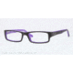 Ray-Ban RX5246 Eyeglass Frames 5223-52 - Top Black On Matte Violet Frame, Demo Lens Lenses