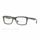 Ray-Ban RX5287 Single Vision Prescription Eyeglasses 5373-54 - Top Brown On Trasparent Yellow Frame