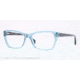 Ray-Ban RX5298 Single Vision Prescription Eyeglasses 5235-55 - Trasparent Blue Frame, Demo Lens Lenses