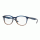Ray-Ban RX5356 Single Vision Prescription Eyeglasses 5765-54 - Gradient Blue On Stripped Grey Frame